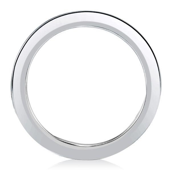 Baguette Cut White Sapphire Half Eternity Band - Sterling Silver Wedding Ring
