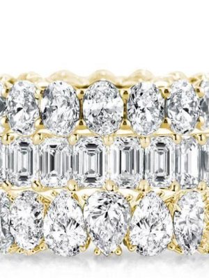 Stackable Wedding Band Set - 18K Gold Plated Sterling Silver - 14.75 CT. TW.