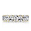 Stackable Wedding Band Set - 18K Gold Plated Sterling Silver - 14.75 CT. TW.