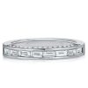 Channel Set Baguette Cut Wedding Band Ring in Sterling Silver