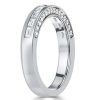 Channel Set Baguette Cut Wedding Band Ring in Sterling Silver