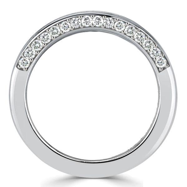 Channel Set Baguette Cut Wedding Band Ring in Sterling Silver