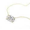 18K Gold Plated Oval Cut Pendant Necklace with 3.00 CT. TW Stones