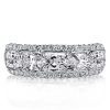Halo Radiant Created White Sapphire Wedding Band - 925 Sterling Silver