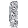 Halo Radiant Created White Sapphire Wedding Band - 925 Sterling Silver