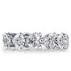 Eternity Heart Created White Sapphire Wedding Band in Sterling Silver