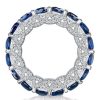 Women's Round Cut Wedding Band in Rhodium-Plated Sterling Silver - 9.20 CTW