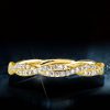 1.25 CT. TW. Diamond-Look Golden Twist Wedding Band, 18K Gold Plated Sterling Silver