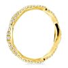 1.25 CT. TW. Diamond-Look Golden Twist Wedding Band, 18K Gold Plated Sterling Silver