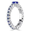 Oval Blue Sapphire Ring - 925 Sterling Silver Simple Ring (1.40 CT. TW.)