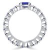 Oval Blue Sapphire Ring - 925 Sterling Silver Simple Ring (1.40 CT. TW.)