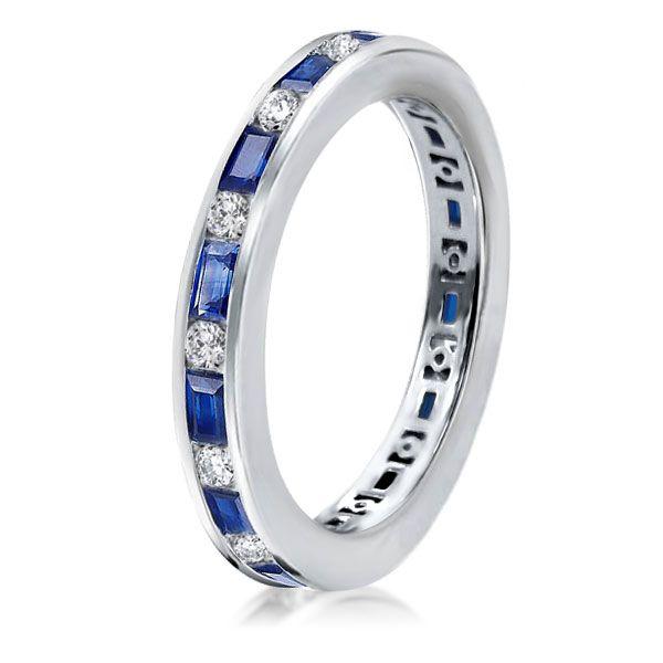 Eternity Sterling Silver Baguette & Round CZ Wedding Band - 2.95 CT. TW.