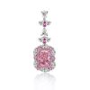 Pink Sapphire Sterling Silver Drop Earrings - 925 Silver, Rhodium Plated