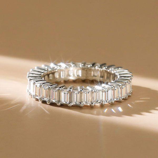 Baguette Eternity Wedding Band - Sterling Silver, 2.94 CT. TW.