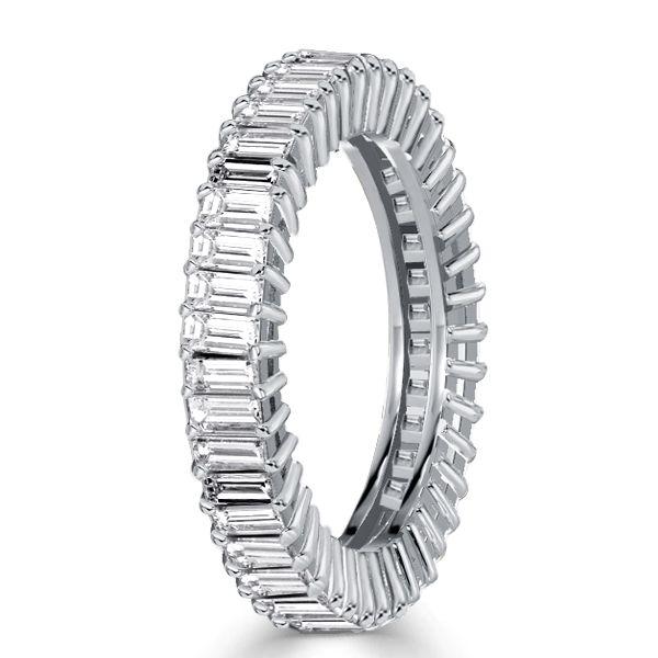 Baguette Eternity Wedding Band - Sterling Silver, 2.94 CT. TW.