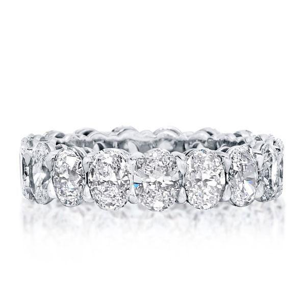 Eternity Oval Cut Wedding Band - 925 Sterling Silver, 3.75CT. TW