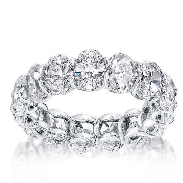 Eternity Oval Cut Wedding Band - 925 Sterling Silver, 3.75CT. TW