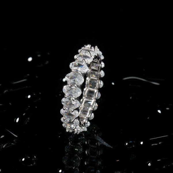 Eternity Oval Cut Wedding Band - 925 Sterling Silver, 3.75CT. TW