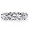 Eternity White Sapphire Wedding Band in Sterling Silver