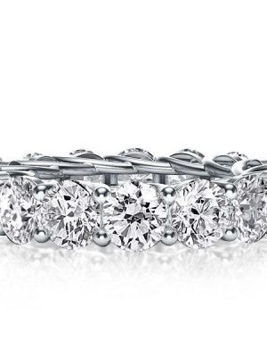 Eternity White Sapphire Wedding Band in Sterling Silver