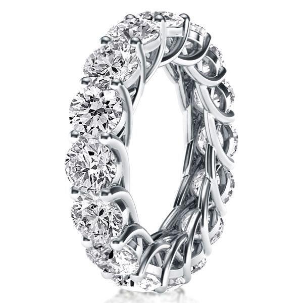 Eternity White Sapphire Wedding Band in Sterling Silver
