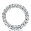 Sterling Silver Round Brilliant White Sapphire Eternity Band Wedding Ring