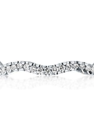 Wave Eternity Wedding Band - 925 Sterling Silver, 2.15 CT. TW.