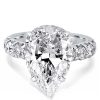 Classic Pear Shaped Engagement Ring | 9.00 CT Center Stone | Sterling Silver with Rhodium Finish