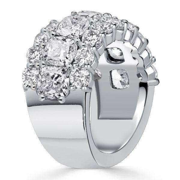 Cushion Cut Sterling Silver Half Eternity Wedding Band for Women - 7.77 CTW