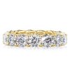 18K Gold Plated Sterling Silver Eternity U-Prong Wedding Band (9.35 CT. TW.)