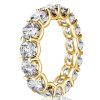 18K Gold Plated Sterling Silver Eternity U-Prong Wedding Band (9.35 CT. TW.)