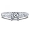 Cushion Cut Sterling Silver Solitaire Engagement Ring - 1.5 CT Simulated Diamond