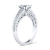 Cushion Cut Sterling Silver Solitaire Engagement Ring - 1.5 CT Simulated Diamond