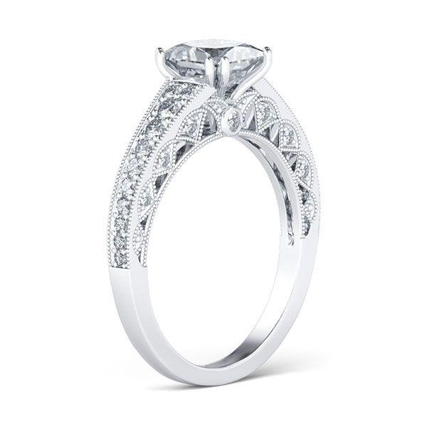 Cushion Cut Sterling Silver Solitaire Engagement Ring - 1.5 CT Simulated Diamond