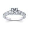 Cushion Cut Sterling Silver Solitaire Engagement Ring - 1.5 CT Simulated Diamond