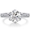 Vintage Style Round Cut Solitaire Engagement Ring for Women in Sterling Silver