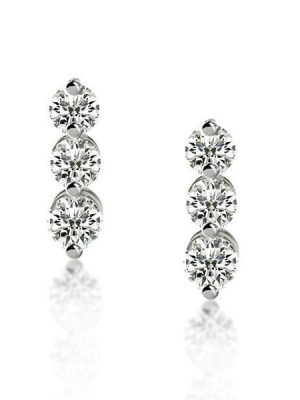 Sterling Silver Drop Earrings - Sparkly Dangle Earrings for Women