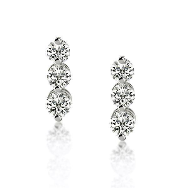 Sterling Silver Drop Earrings - Sparkly Dangle Earrings for Women