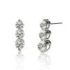 Sterling Silver Drop Earrings - Sparkly Dangle Earrings for Women