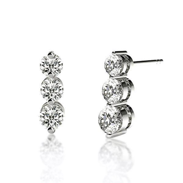 Sterling Silver Drop Earrings - Sparkly Dangle Earrings for Women