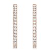 Sterling Silver Round Cut Inside-Out Hoop Earrings - 41mm