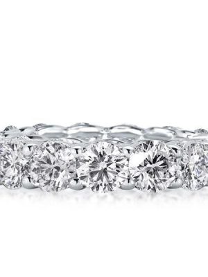 U-Prong Eternity Wedding Band | 925 Sterling Silver with High Polish Finish