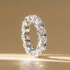 U-Prong Eternity Wedding Band | 925 Sterling Silver with High Polish Finish
