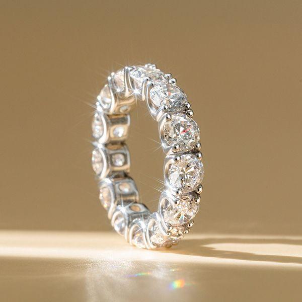 U-Prong Eternity Wedding Band | 925 Sterling Silver with High Polish Finish