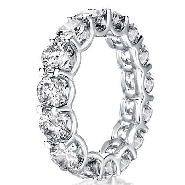 U-Prong Eternity Wedding Band | 925 Sterling Silver with High Polish Finish