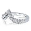 V-Shape Sterling Silver Wedding Band for Women - 1.98 CT. TW.