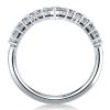 V-Shape Sterling Silver Wedding Band for Women - 1.98 CT. TW.