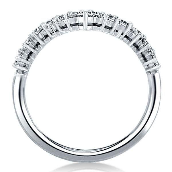 V-Shape Sterling Silver Wedding Band for Women - 1.98 CT. TW.