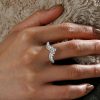 V-Shape Sterling Silver Wedding Band for Women - 1.98 CT. TW.