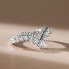 V-Shape Sterling Silver Wedding Band for Women - 1.98 CT. TW.
